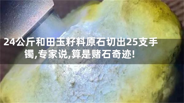 24公斤和田玉籽料原石切出25支手镯,专家说,算是赌石奇迹!